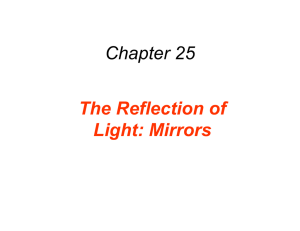 Chapter 25 The Reflection of Light: Mirrors