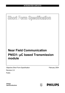 Near Field Communication PN531- μC based Transmission module