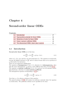 Chapter 4 Second-order linear ODEs