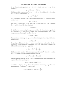 Mathematics 1b: Sheet 7 solutions