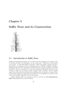 Chapter 5 Suffix Trees and its Construction