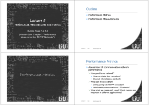 Lecture 8 Performance Metrics