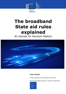 The broadband State aid rules explained