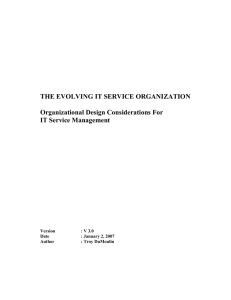 Service Organization Whitepaper