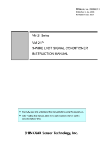 vm-21p 3-wire lvdt signal conditioner instruction manual