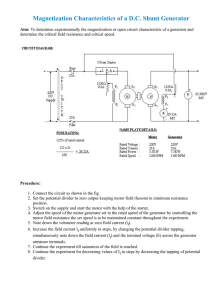 Magnetization Characteristics of a DC Shunt Generator