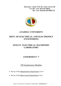 Instructor : Dr - Department of Electrical and Electronics Engineering