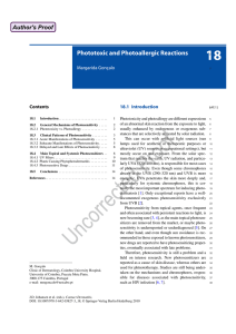 Phototoxic and Photoallergic Reactions