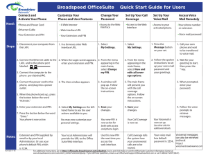 Broadspeed OfficeSuite Quick Start Guide for Users