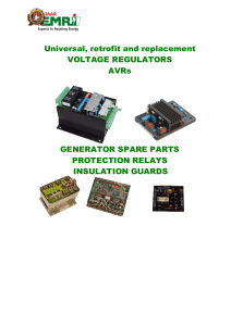 Universal, retrofit and replacement VOLTAGE REGULATORS AVRs