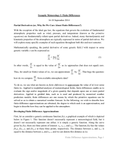 Finite Difference Approximations, Page 1 Synoptic Meteorology I