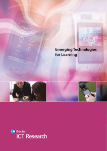 Emerging Technologies for Learning