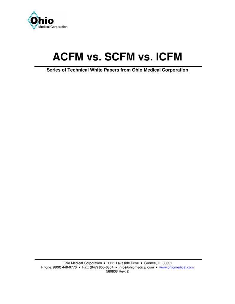 Scfm Vs Cfm Conversion Chart