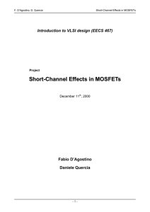 Short-Channel Effects in MOSFETs