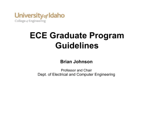 ECE Graduate Program ECE Graduate Program Guidelines