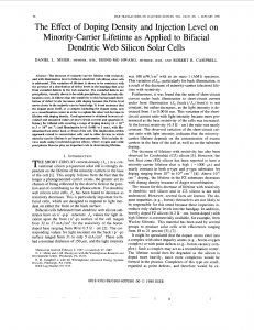 The Effect of Doping Density and Injection Level on Minority