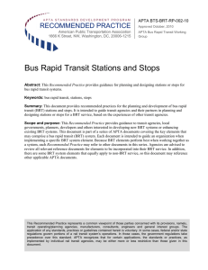 Bus Rapid Transit Stations and Stops