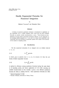 Double Exponential Formulas for Numerical Integration