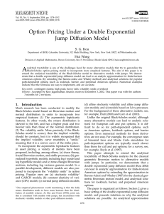 Option pricing under a double exponential jump diffusion model