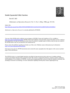 Double-Exponential Utility Functions David E. Bell Mathematics of