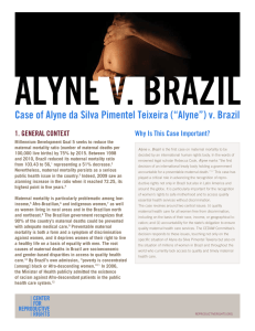 Case of Alyne da Silva Pimentel Teixeira (“Alyne”) v. Brazil