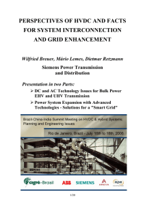 perspectives of hvdc and facts for system interconnection and grid