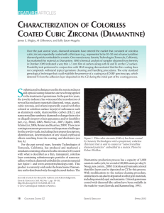 Characterization of Colorless Coated Cubic Zirconia