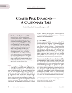 Coated Pink Diamond a Cautionary Tale