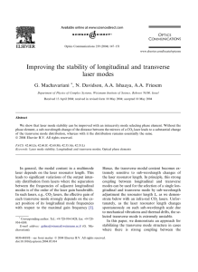 Improving the stability of longitudinal and transverse laser modes