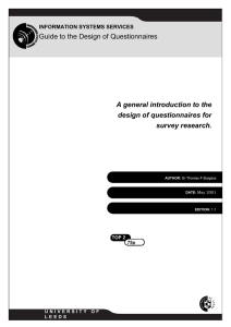 A general introduction to the design of questionnaires