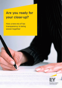 Are you ready for your close up? How a new era of tax transparency