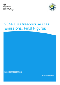 2014 UK Greenhouse Gas Emissions, Final Figures