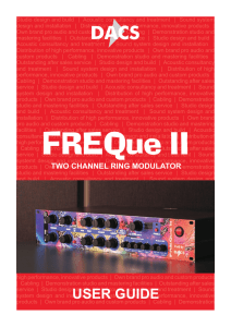 080304 Freque II User Manual