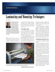 Laminating and Mounting Techniques