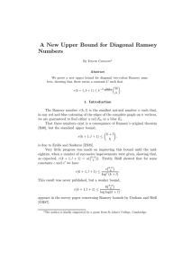 A New Upper Bound for Diagonal Ramsey Numbers