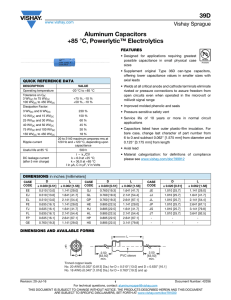 39D Aluminum Capacitors +85 °C, Powerlytic™ Electrolytics