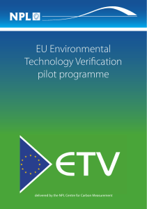 (EU Environmental Technology Verification) pilot programme flyer