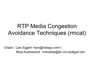 RTP Media Congestion Avoidance Techniques (rmcat)