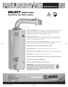 SELECT DIRECT-VENT Residential Gas Water Heaters