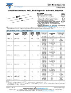 CMF Non-Magnetic Datasheet