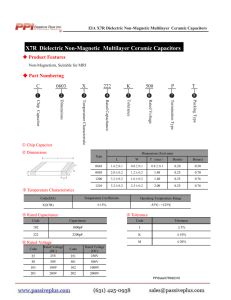 X7R Dielectric Non-Magnetic Multilayer Ceramic