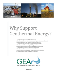 Why Support Geothermal Energy? - Geothermal Energy Association