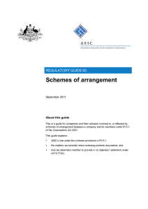 Schemes of arrangement