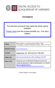 Convergence The Harvard community has made