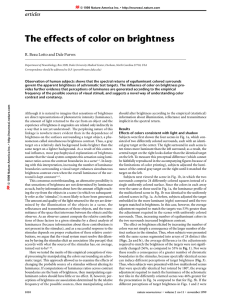 The effects of color on brightness