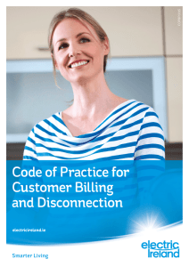 Code of Practice for Customer Billing and Disconnection