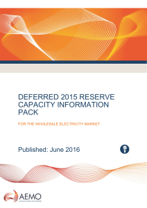 Deferred 2015 Reserve Capacity Information Pack