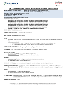 ILS-00834 VPL-3100 Residential Vertical Platform Lift Technical