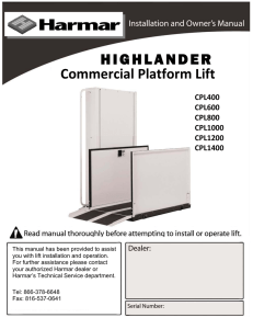 Commercial Platform Lift HIGHLANDER
