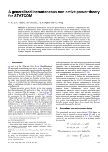 A generalised instantaneous non-active power theory for STATCOM